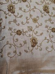 Flowers and flowery style blooming vines fine look richly opulent extensive floral done princess style bridal look fabric