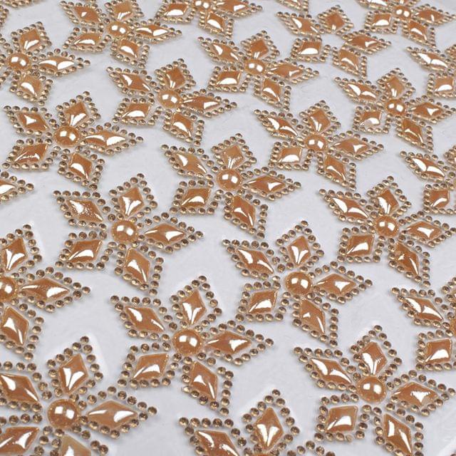 Star fruit cut look royal stones shining elements  rich and varied trendy feel strikingly modish tasteful and trim festive iron-on patch sheet