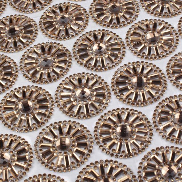Contemporary royal palatial inspiration oriental feel marvelous sun disk inspired stones rich formation high-fashion stick-on patch sheet