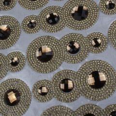 Metallic orbs inter-galactic funky style inspired iron-on patch sheet