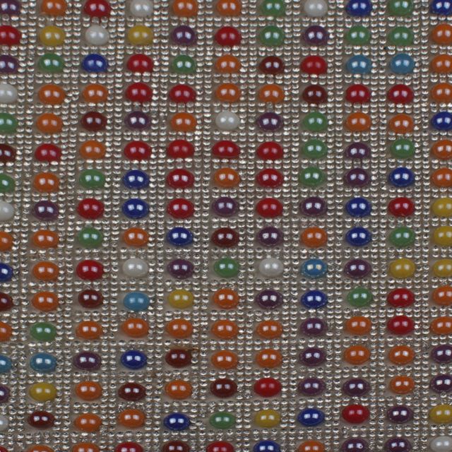 Multi-colour rainbow style vibrant and carefree designer look excellent and royal urbane contemporary feel stick-on iron-on patch sheet