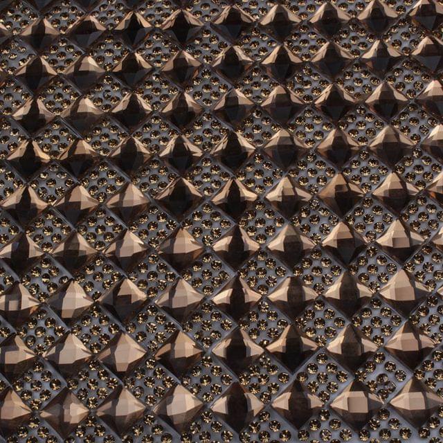 Rich deep elegant and fine luxurious chocolate shade studs and stones celebrations grand and imperial royal feel trendy iron-on patch sheet