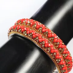Stones and diamonds faux look rich style stylish bangles