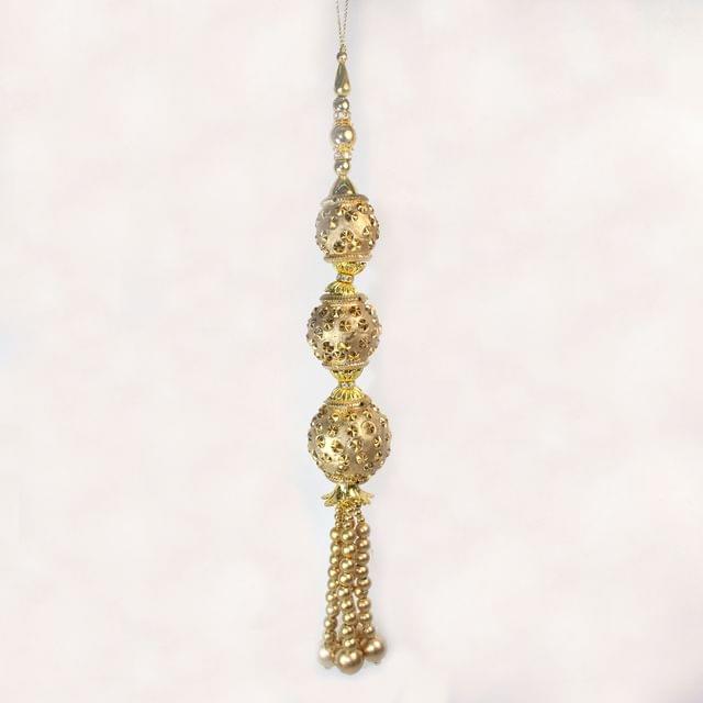 Classic look artistic feel festive style bead, orb stud-stones tassels