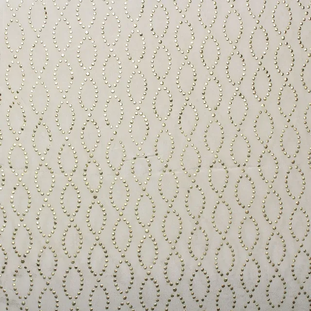 Abstract honeycomb-waves look stud style ornamentation refined fabric
