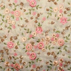 Sophisticate cuteness floral English-royal thread worked dressy fabric