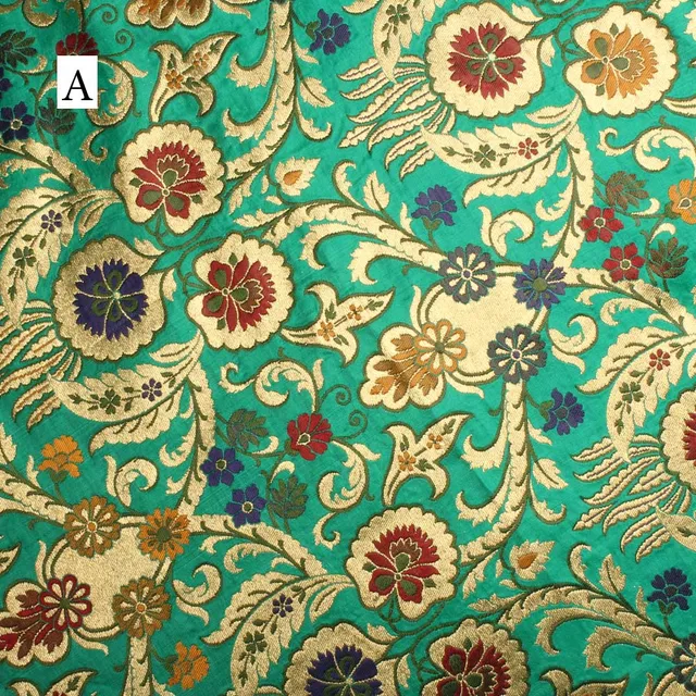 Verdant verity rich and imperial posh look flowery bold bridal fabric