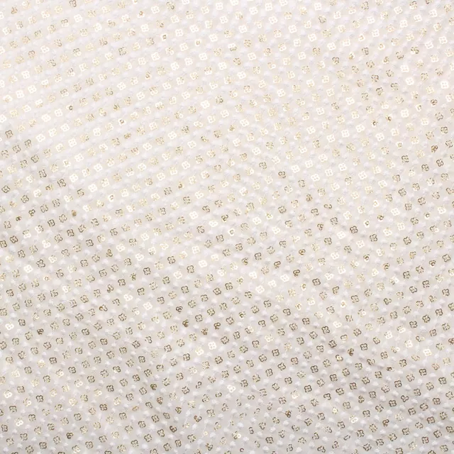Calm-in-white heavenly feel godly jazzed-up elegance in feel fabric