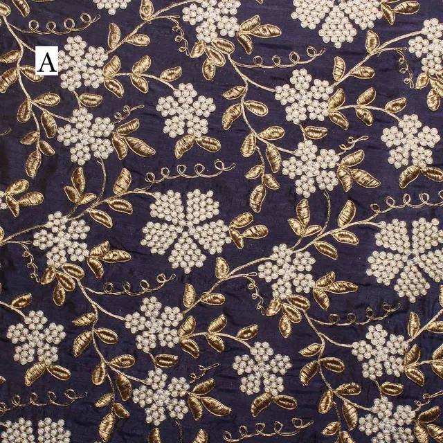 Carmella blooms stylised shapes royal feel elegant party style fabric