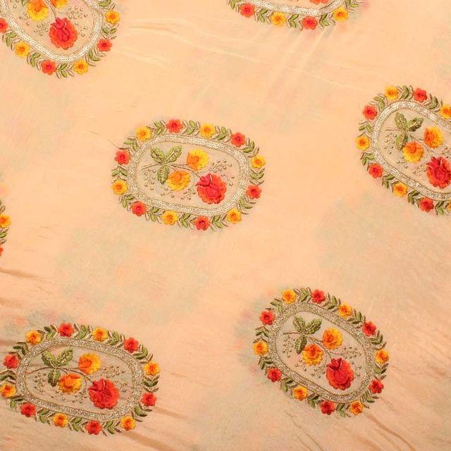 Platter of flower oval motif elegance in calm cool looking chic fabric