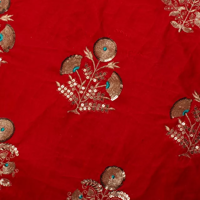 Three fan-flowers blooming brooch look happy motifs trendy chic fabric