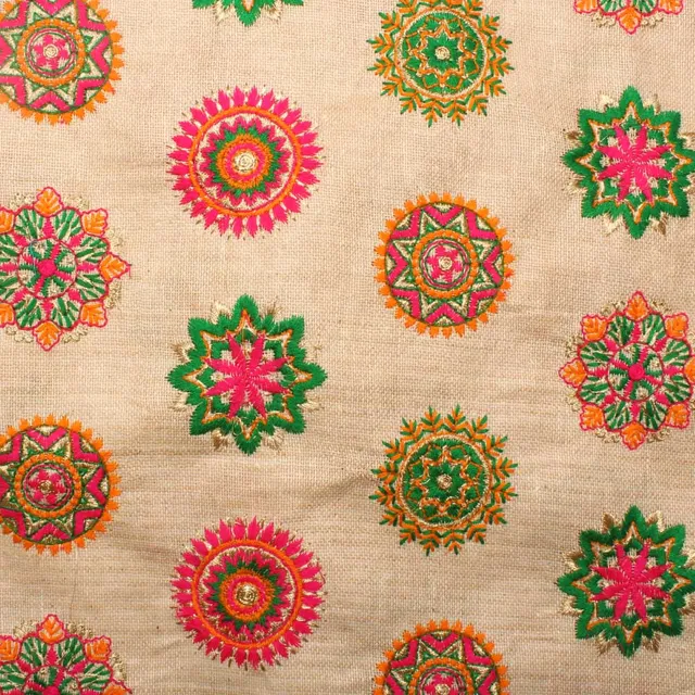 Festive season rangoli look floral art inspired stylised florid fabric