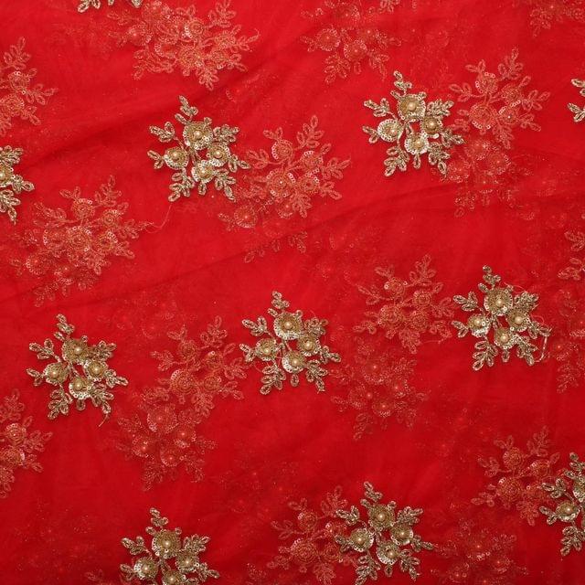 Royal red blushing bridal imperial florals enchanted feel bold fabric