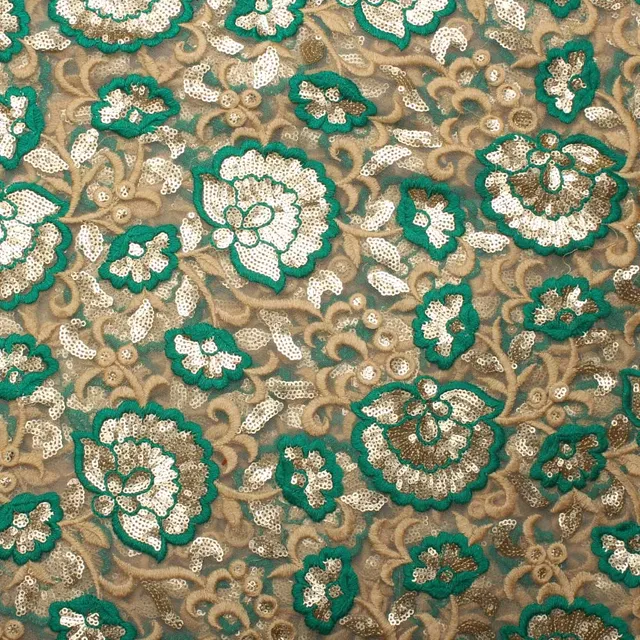 Ramblers in full bloom gorgeous kin-flower sequins jazzed sassy fabric