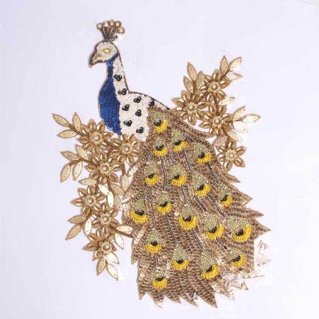 Imperial bird royal symbol lavish ornamentation glorious Peacock patch