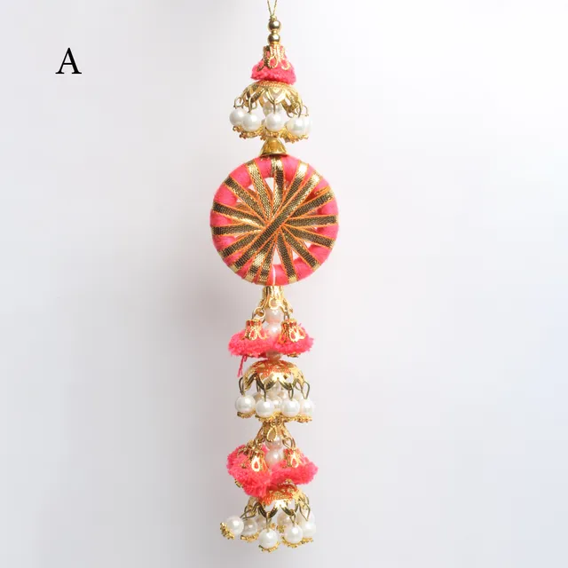 Wheels of the fun fare colourful sights beads dangling bridal hangings