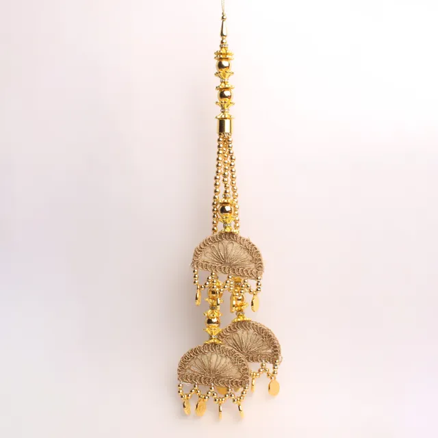 Pouch-clutch half-moon inspired beads chic-stylish hangings-on-tassels