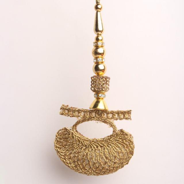 Artistic ornament gallery piece inspired Zari, stones, beads hangings
