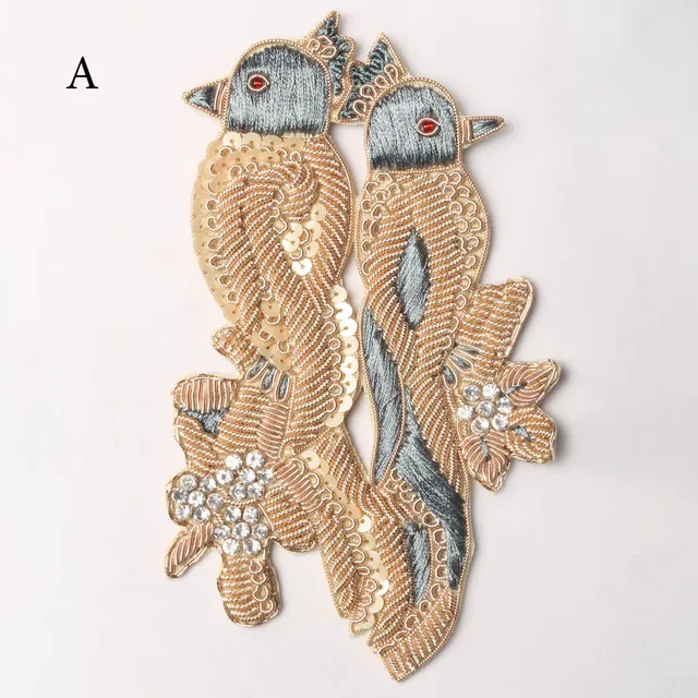 Two-birds charming trendy patch/Beads-patch/Zardosi-stone-patch