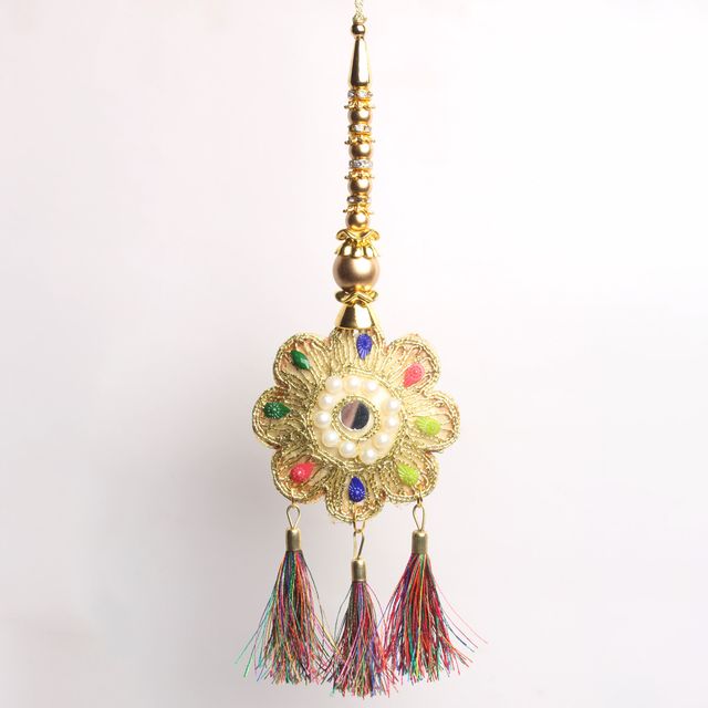 Floral beauty rainbow fringes beaded tassel/Art-tassel/Multi-use-tassel