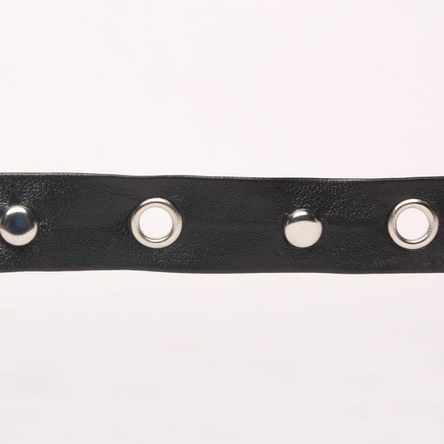 Rugged-designer-feel leather like lace/Rivet-stud-lace/Punk-DIY-lace