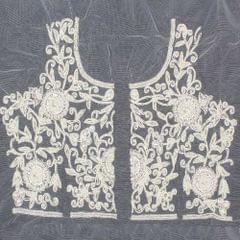Thread-work magic floral blouse-set