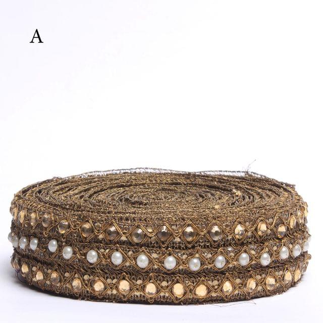 Three-row royal stones lace/Zari-lace/Pearl-lace/Grand-lace/Edge-lace