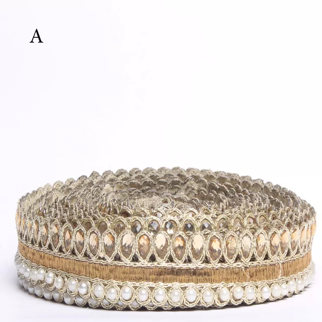 Lavish-sysily hip stones lace/Lace-border/Zari-lace/Floral-lace/Art-lace