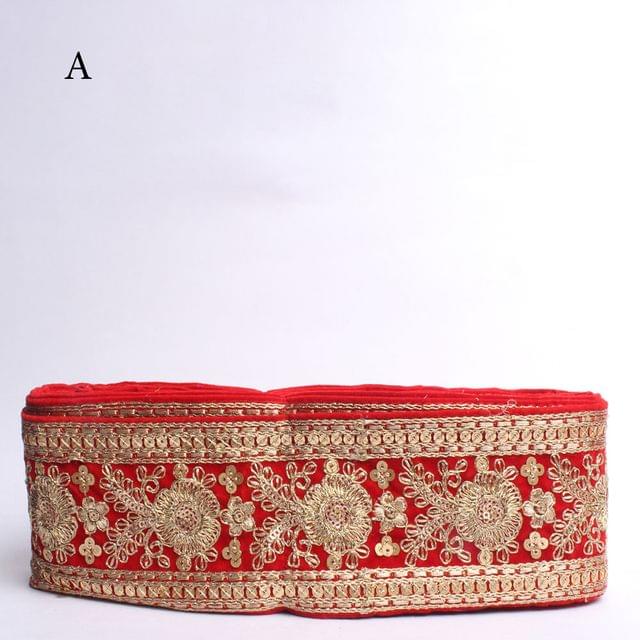 Simply majestic posh border/Floral-border/Zari-worked-border/Art-DIY