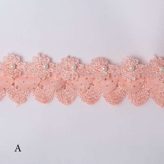 Classy fashionable dressy lace/Flower-lace/Pearl-floral-lace/Cute-lace