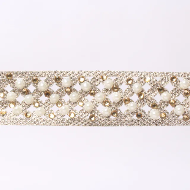 Bridal-finesse regal lace/Lace-border/Pearls-lace/Zari-cut-out-lace