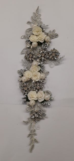 Urbane floral-brooch patch/Bridal-patch/Luxury-patch/Rich-Classy-patch