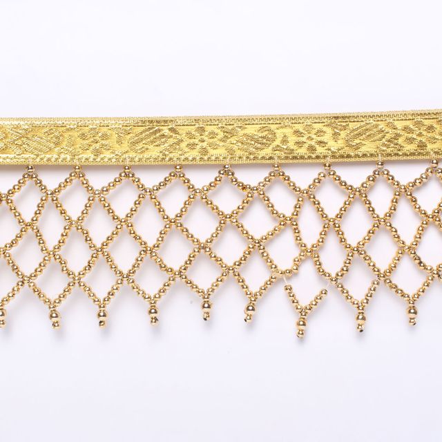 Beads-jaali royal lush lace/Zari-lace/Bridal-lace/Lace-border/Sari-lace