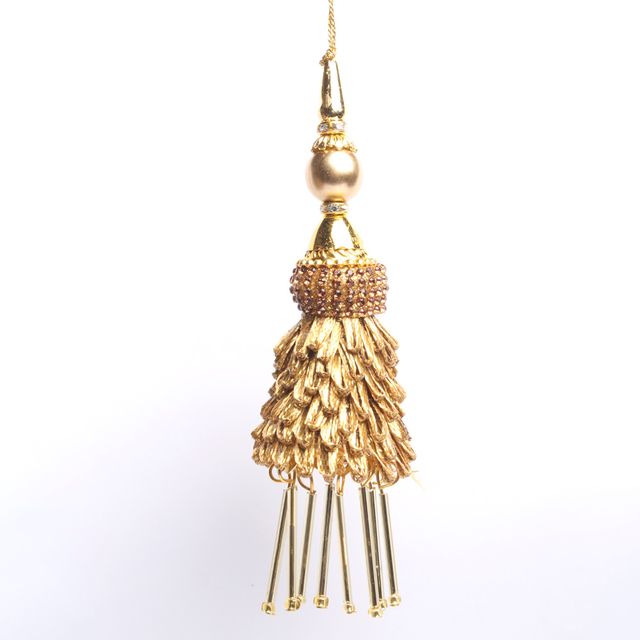 Potted-style fancy tassels/Zari-fringes-tassel/Pipe-bead-tassel/DIY-Art