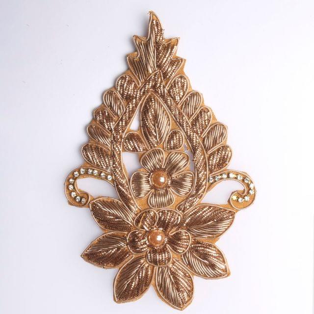 Stylised floral designer patch/Zardosi-patch/Floral-patch/Classy-patch