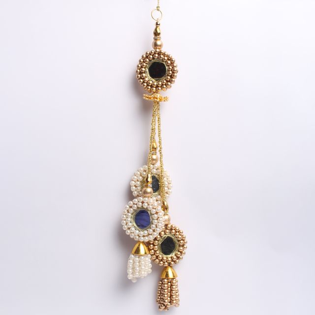 Mirror hanging medallion tassels/Beads-tassel/Latkan-tassel/Chic-tassel