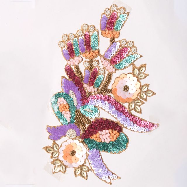 Resplendently refined bouquet patch/Floral-patch/Sequins-patch/Online