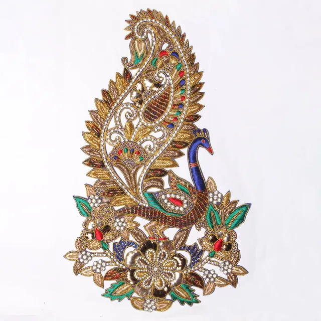 Sophisticated regal ornate patch/Peacock-patch/Bridal-patch/Rich-patch