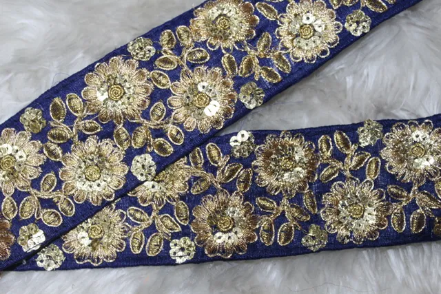 Zari royal florals regal lace/Fancy-lace/Border-lace/Golden-Zari-lace