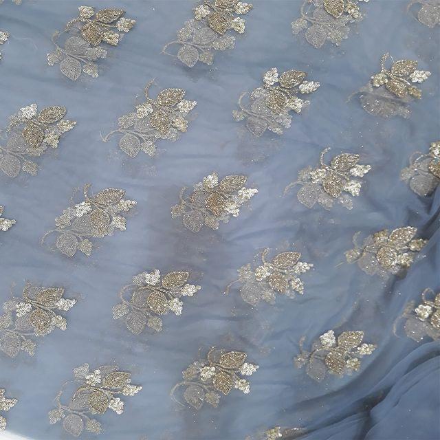 Posh fairy work fabric/Sequins-embroidery-fabric/Sari-Fabric/Fashion-DIY