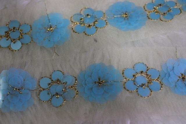 Florals in plenty trendy border/Sequins-border/Festive-border/Rich-DIY
