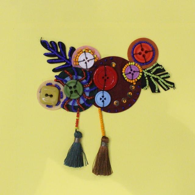 Birds and buttons cool look patch/Applique-patch/Crafty-Patch/Art-Patch