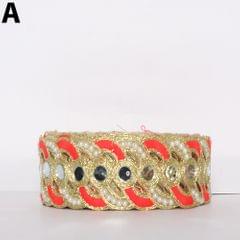 Mirrors-Beads embellished border