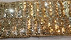Royal Zari golden sequins border