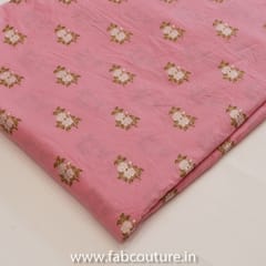 Pink With gold Khadi Cotton Print