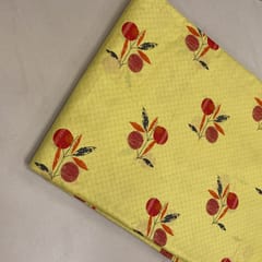 Yellow Cotton Cambric Print