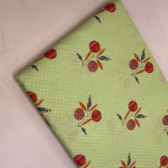 Green Cotton Cambric Print
