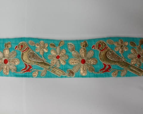 Firozi  Embroidered Border