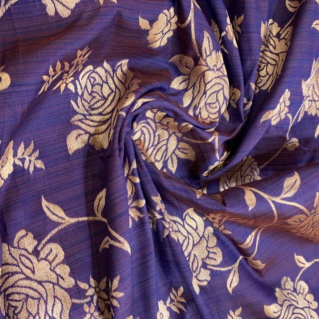 Purple Coloured Jaal Jacquard Silk