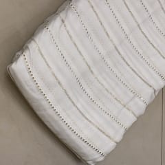White Upada Embroidery (1.2 mtr cut piece)